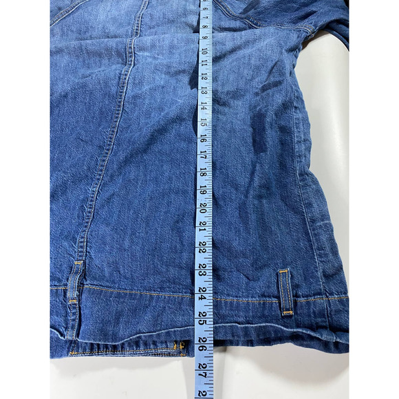 Current/Elliot Infantry Jacket Denim Women's L Military - Picture 7 of 9